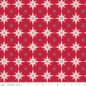 Merry Little Christmas Starbursts Red C14843-Red by Riley Blake