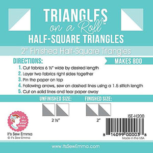 Triangle On A Roll Half Sq 2" ISE H200 Its Sew Emma