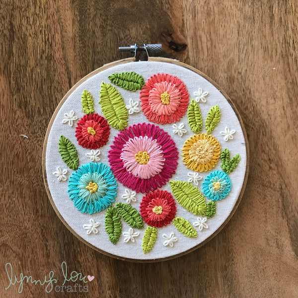 Free Hand Embroidery Pattern for November – Chrysanthemum Flower -  Stitchdoodles