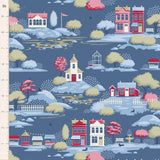 TIL110187 Tilda Village Life Village Blue *PREORDER* Ships October