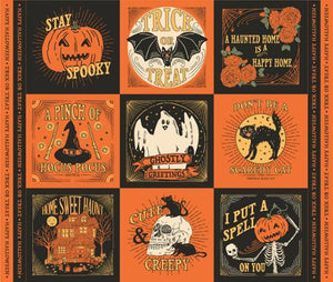 Home Sweet Haunt Panel Multi 20919 11 Moda 36" X 44"