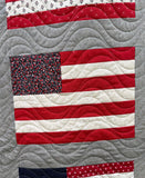 Stars and Stripes Traditional 15 flags Quilt Kit