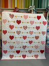 Playing Cupid Heart background quilt kit