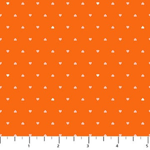 Ditsy Hearts Orange from Joyful June by FIGO 91118-56