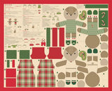 Holiday Cheer Panel Cardinal Natural 20979 11 Moda.  Sold in yard increments