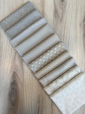 Soft grey Fat Quarter Bundle