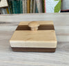 Maple with Walnut Stripe square Clapper