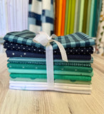 Navy/Teal Mix, Half Yard Bundle