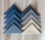 Denim Blue mix, Fat Quarter Bundle