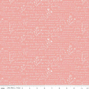 Albion Text Pink C14595-Pink by Riley Blake