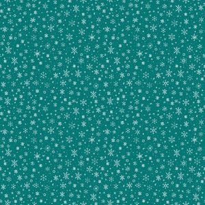 Ski Hill Snowflakes Teal C14776-Teal by Riley Blake