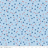 Firecracker Stars Blue  C17205-Blue by Riley Blake