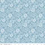 Sweet Cotton Tales Trailing Blossoms Blue C17311-Blue by Riley Blake