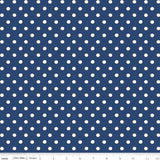 Cath Kidston® Signature Collection Button Spot Navy C18374-NAVY
