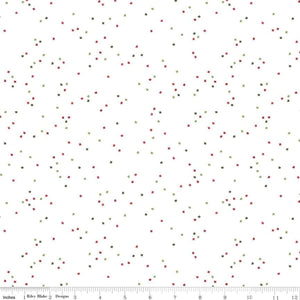 Blossoms on White in Santa Claus (Red and Green) C730-Santaclaus