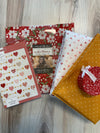 Playing Cupid Heart background quilt kit