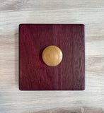 Purple Heart wood square Clapper