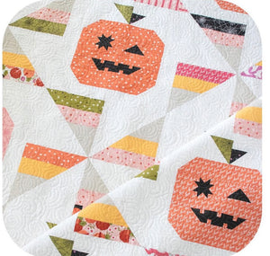 Tricks and Treats Quilt Kit (white star background)