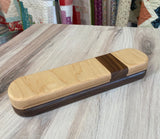 Maple stripe Walnut Wood Rectangle Clapper