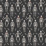 Sweet Tooth Bones Black  ST24316 by Poppie Cotton