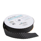 Riley Blake Designs Single-Fold Quilt Binding 1/8" Tonal Stripe Black 1 yard Increments  STSFB-48818. 1 yard Increments
