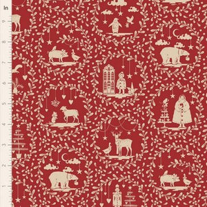 Merry Little Christmas by Tilda Red, Paperscenes Burgundy, TIL100625-V15