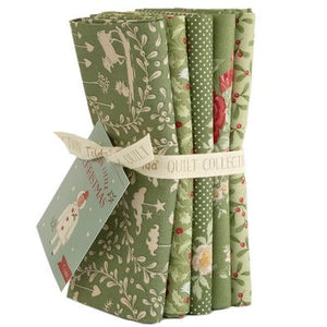 **Preorder** Tilda Merry Little Christmas Fat Quarter Bundle 5pc Green TL300244