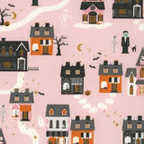 Frank and Friends Houses Pink C17471-PINK by Riley Blake