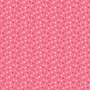 Sweetheart Heart Toss Hot Pink C15505-Hot Pink by Riley Blake