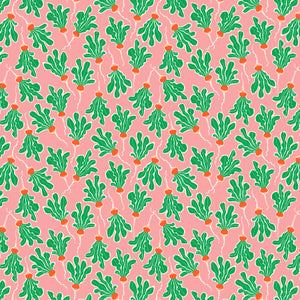 LV805-WA1 In The Vegetable Garden - Radish - Watermelon Fabric