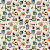 MA101-BW1 Monster Block Party - Portrait Gallery - Bone White Fabric