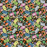 MA102-BA3 Monster Block Party - Admit One - Bone Appetit! Fabric