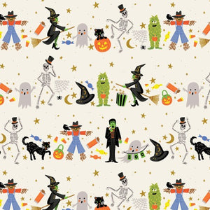 RP1300-CR1M Halloween - Halloween Parade - Cream Metallic Fabric