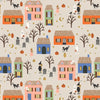 RP1307-LM1M Halloween - Halloween Night - Linen & Metallic Gold Metallic Fabric