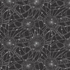 RP1310-BM3M Halloween - Spider Webs - Black & Metallic Silver Metallic Fabric