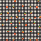 P1314-BK1 Halloween - Pumpkin Gingham - Black Fabric