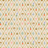 RP1501-LI4M Easter - Easter Lattice - Linen Metallic Fabric