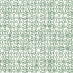 RP1505-GR3 Easter - Daisy Gingham - Green Fabric