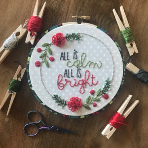 All is Calm  Downloadable PDF Embroidery Pattern