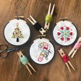 Bright Ornaments Downloadable PDF Embroidery Pattern