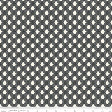 Gingham Gardens Check Charcoal C10355-Charcoal