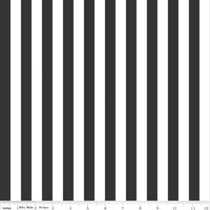 C530-110 1/2" Stripe Black by Riley-Blake