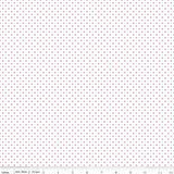 Swiss Dot On White Hot Pink C660-70
