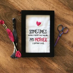"Mother's Quote" PDF Pattern