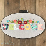 "Welcome" Downloadable PDF Embroidery Pattern