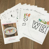 "Welcome" Downloadable PDF Embroidery Pattern